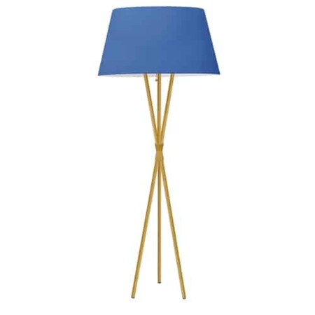 Dainolite 1Lt Floor Lamp, Agb W/ Blue Shade GAB-601F-AGB-202